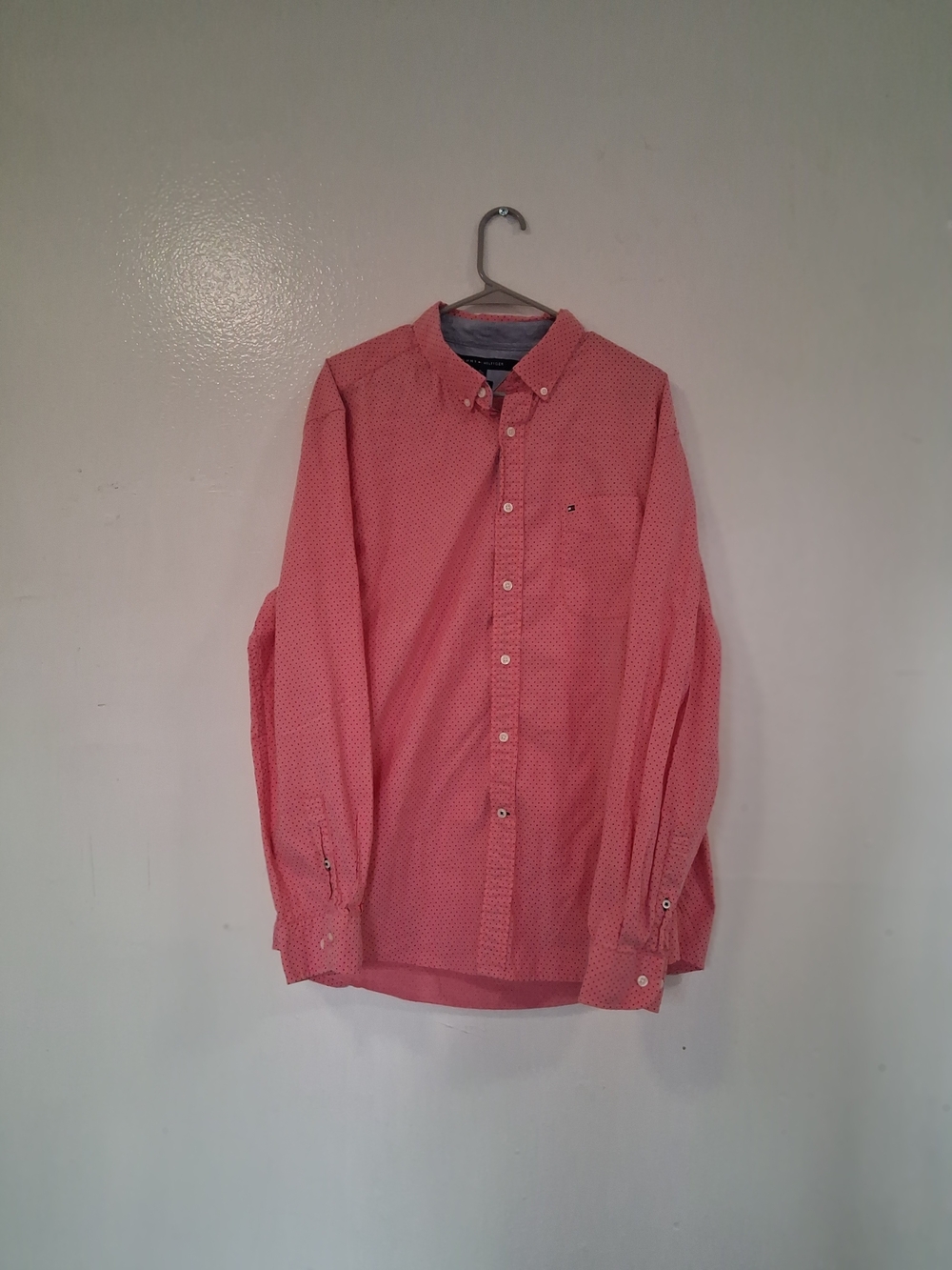 Tommy Hilfiger Pink Micro-Print Button-Down Shirt